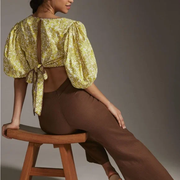 Anthropologie Let Me Be Lace Inset Blouse - Picture 5 of 10